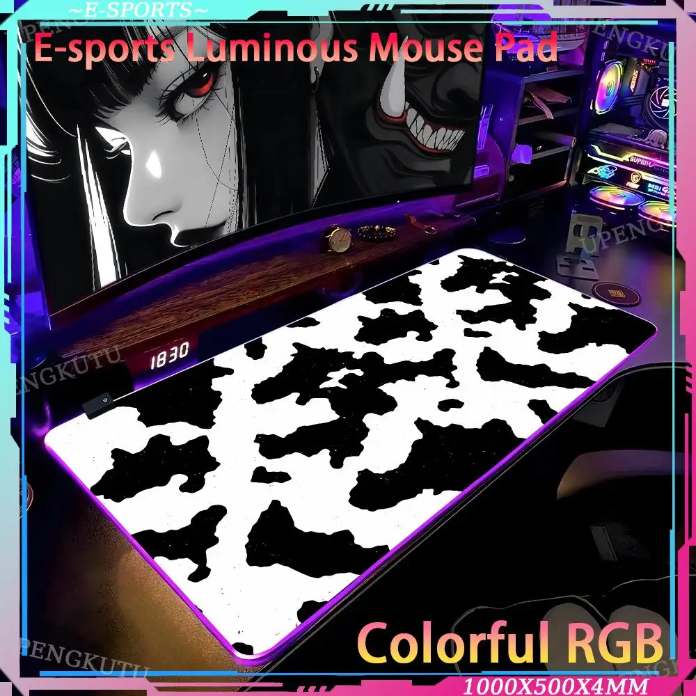 Leopard print Cute keyboard pad Writing accessories Mouse Pad Desk pad Rubber non-slip pad RGB Computer desk pad game mouse pad