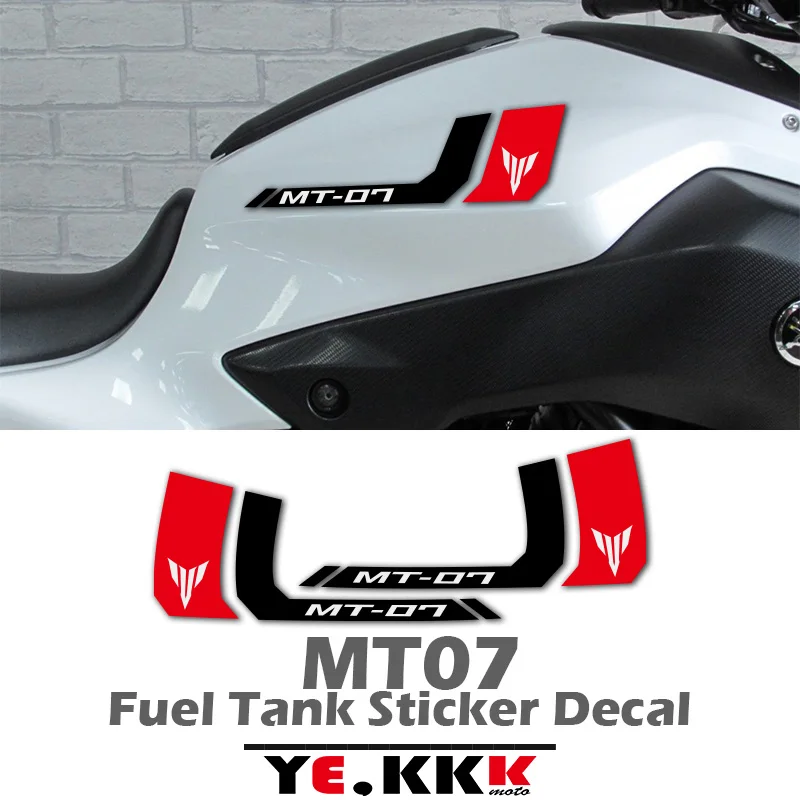 

2x for YAMAHA MT07 MT-07 New MT07 FZ07 Full Car Decal Fuel Tank Sticker Custom Color MT-07 LOGO