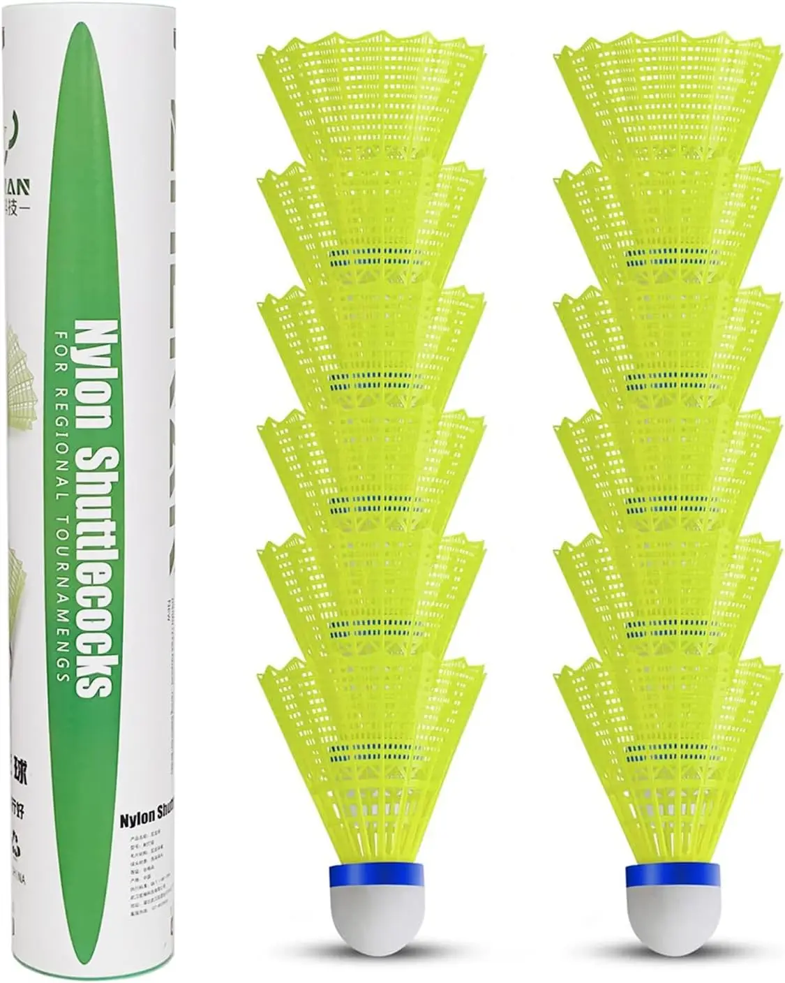 

Goose Feather Badminton Shuttlecocks, 12 Pack High Speed Training Birdies for Indoor Outdoor Matches