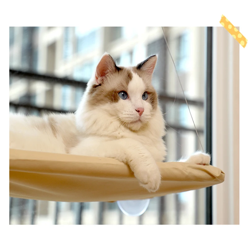 YOKEE PETS Cat Glass Hanging Beds Suction Cup Basket Window Hanging Nest Bearing Strong Cat Swing Shelf Seat Hammock For Cats