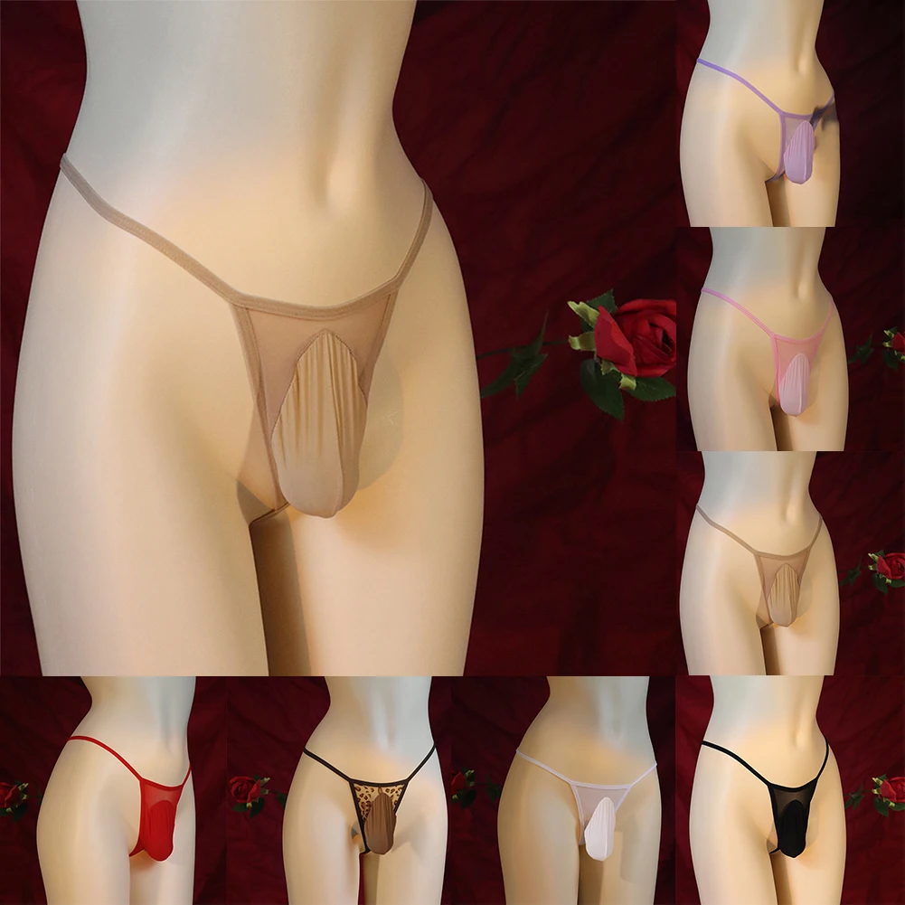 الرجال الملابس الداخلية سيسي الحقيبة الناعمة بلون ثونغ بيكيني تنفس موجز g-سلسلة ليوبارد طباعة منخفضة الخصر العلامة التجارية الجديدة