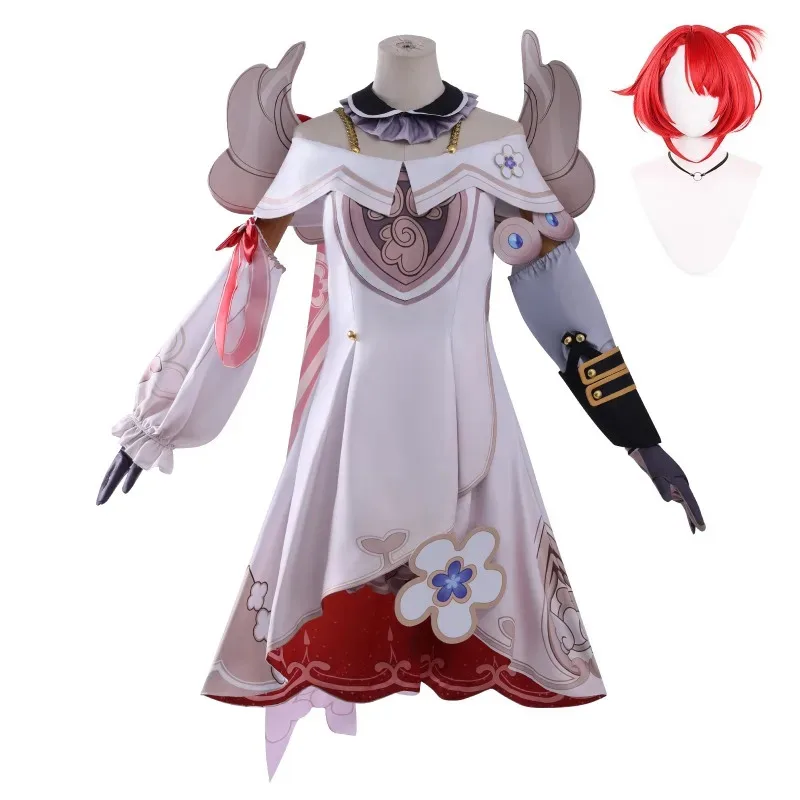 Honkai Star Rail Tribbie-Conjunto de disfraz de Cosplay para mujer, bonito vestido de Lolita, peluca y tocado incluidos, cosplay para fiesta de Halloween Uni