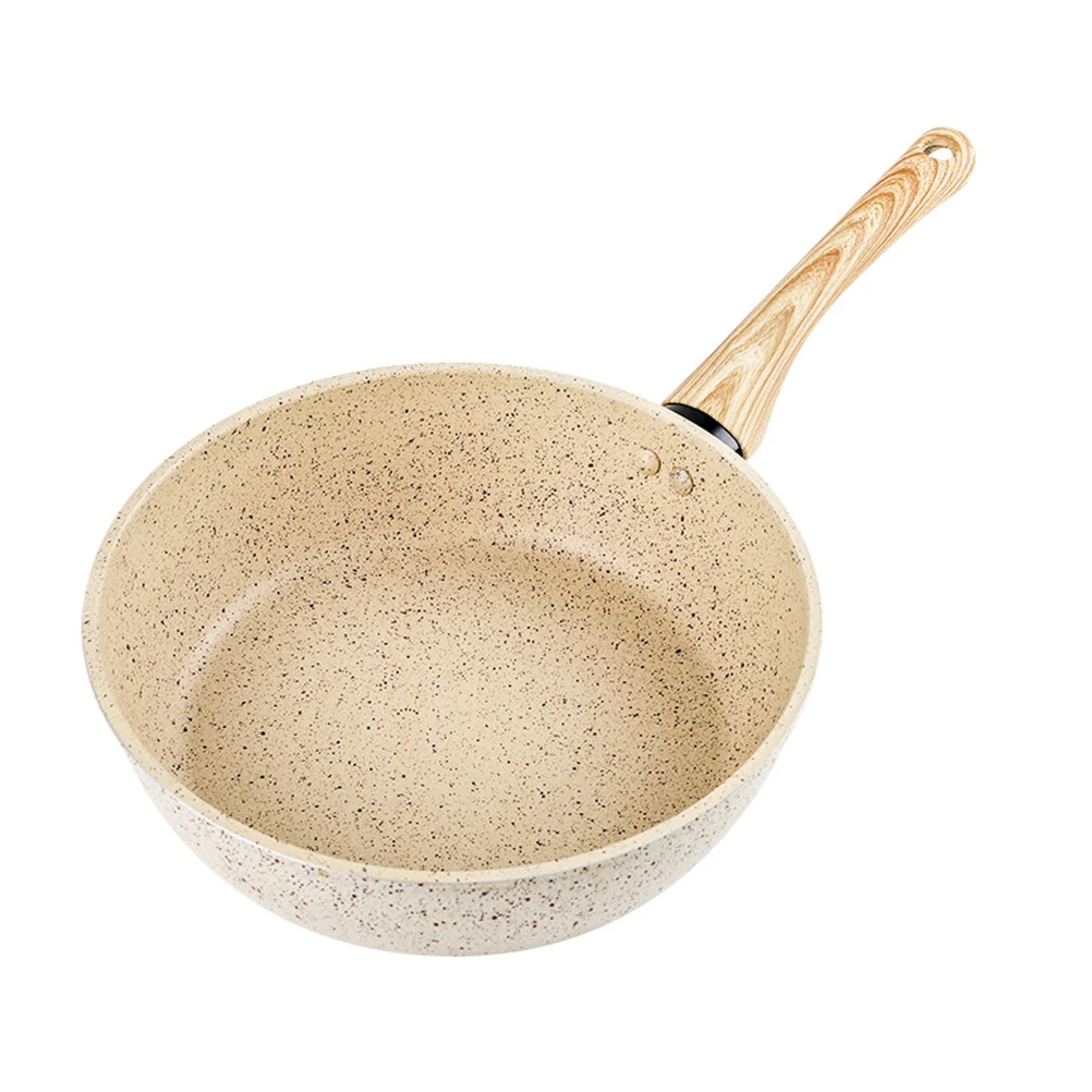 

1pc Non Stick Aluminum Alloy Flat Bottom Frying Pan Kitchen Cookware BBQ Steak Eggs Potatoes Brown Frying Pan Steaks