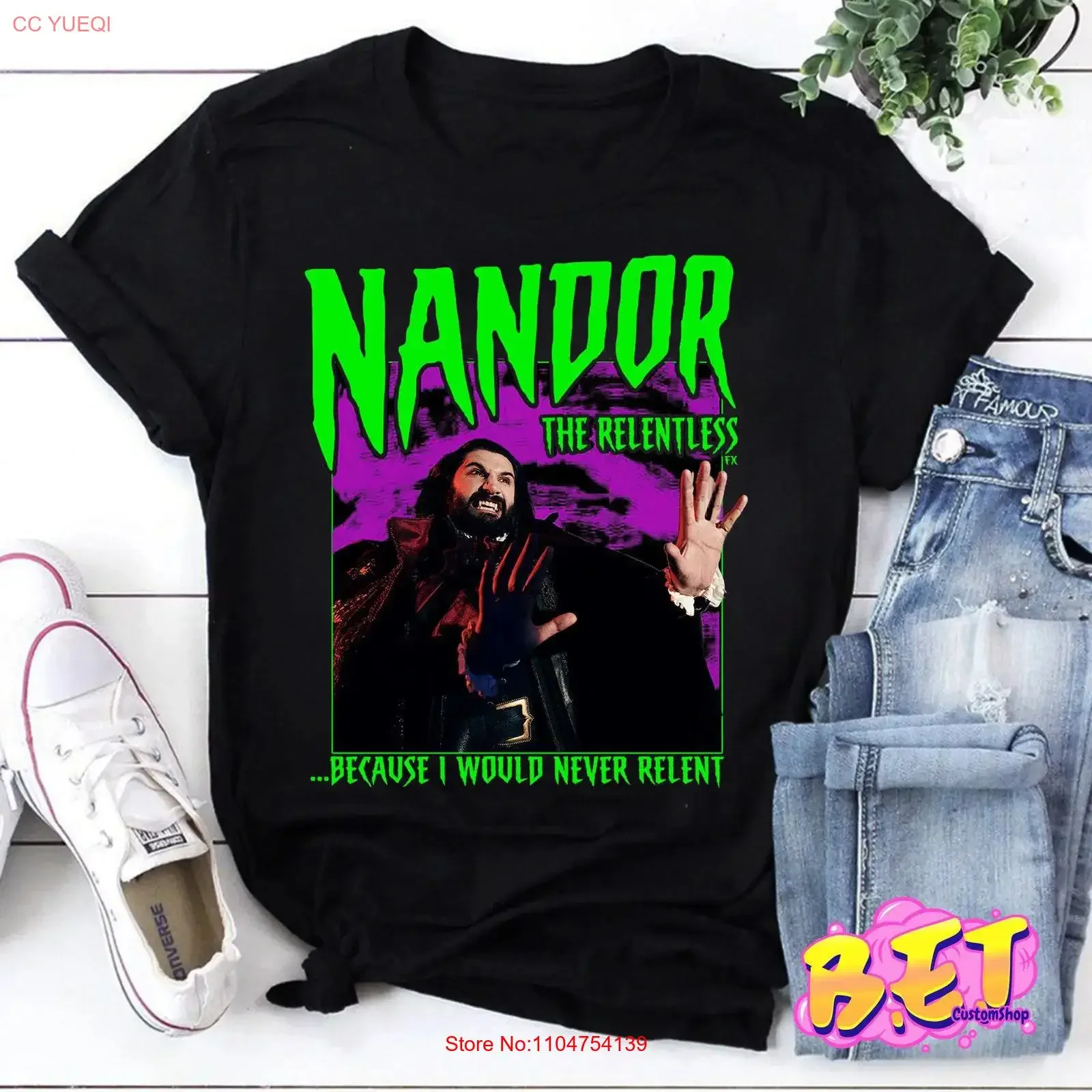 Vintage What We Do In The Shadows Nandor Relentless T Shirt WWDITS Vampire Halloween vintage Washed homme Stretched Breathable