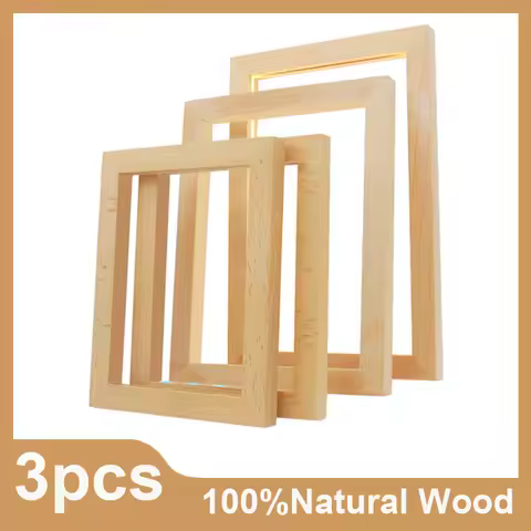 3pcs Natural Wood Pictures Frame A4 30x40 Wall Canvas Frame Diamond Painting Picture and Poster Wall Frame Pine Home Wall Decor