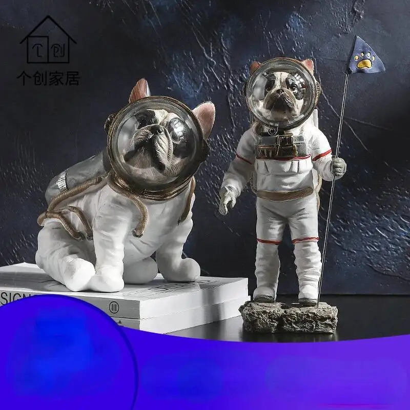 Space Animal Ornaments New Resin Crafts Trend Pieces Astronaut Desktop Home Decoration