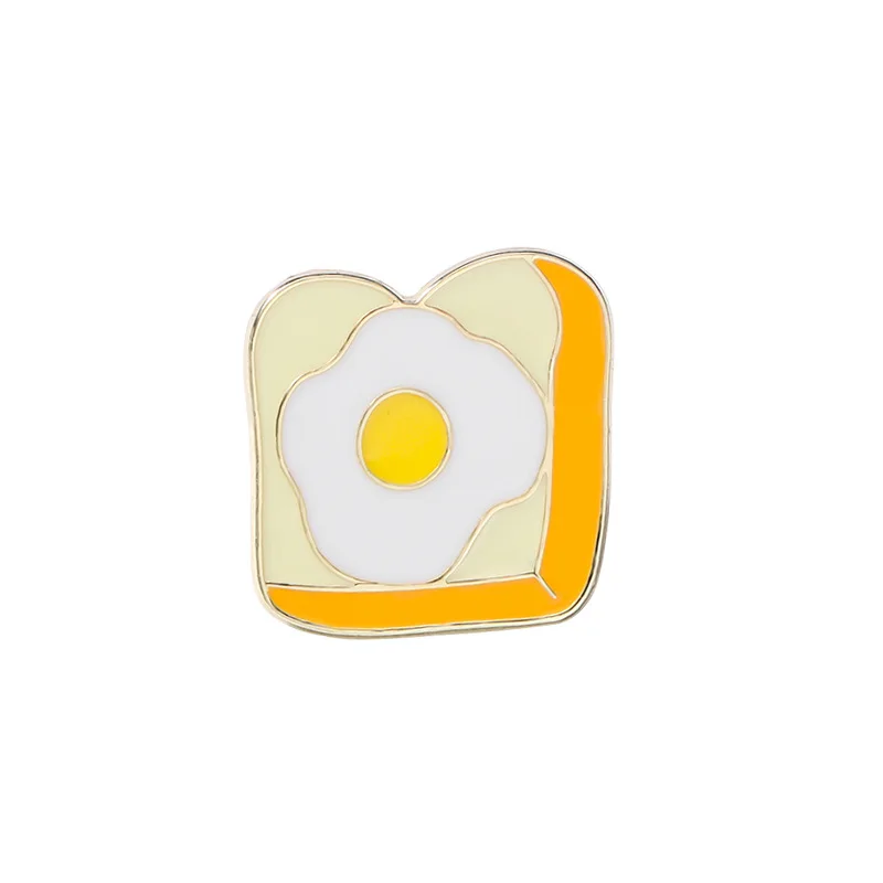 New food bread brooch gourmet omelette pin personalized men and women versatile badge clothing accessories