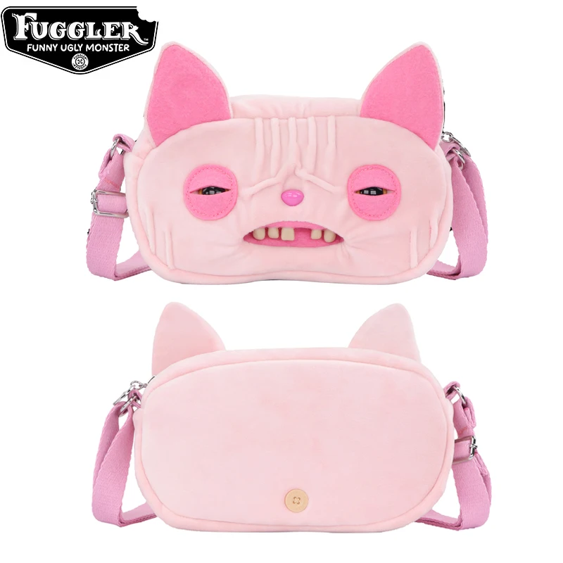 Fuggler Ugly Tooth Monster Plüschtasche, Umhängetasche, niedliche Plüsch-Geldbörse, Rucksack, Fuggs-Geldbörse, Mädchen-Cartoon-Tier mit Kettenriemen – Detail 7