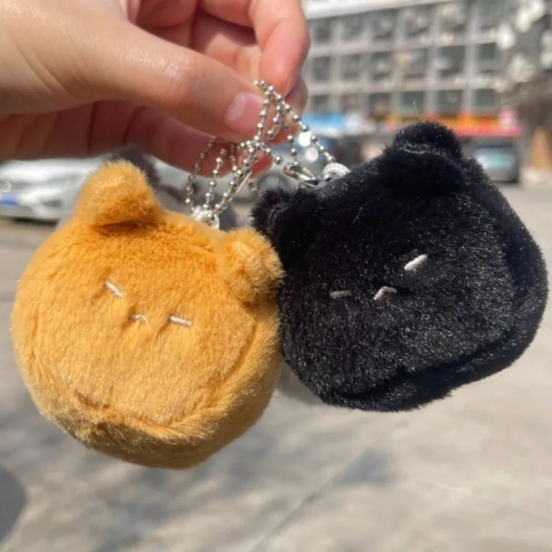 

Милые мини-брелоки в виде оранжевого котика, кавайные пушистые белые плюшевые куклы-котята, мягкие плюшевые подвески в виде кошек, декор для дома, подарок на день рождения