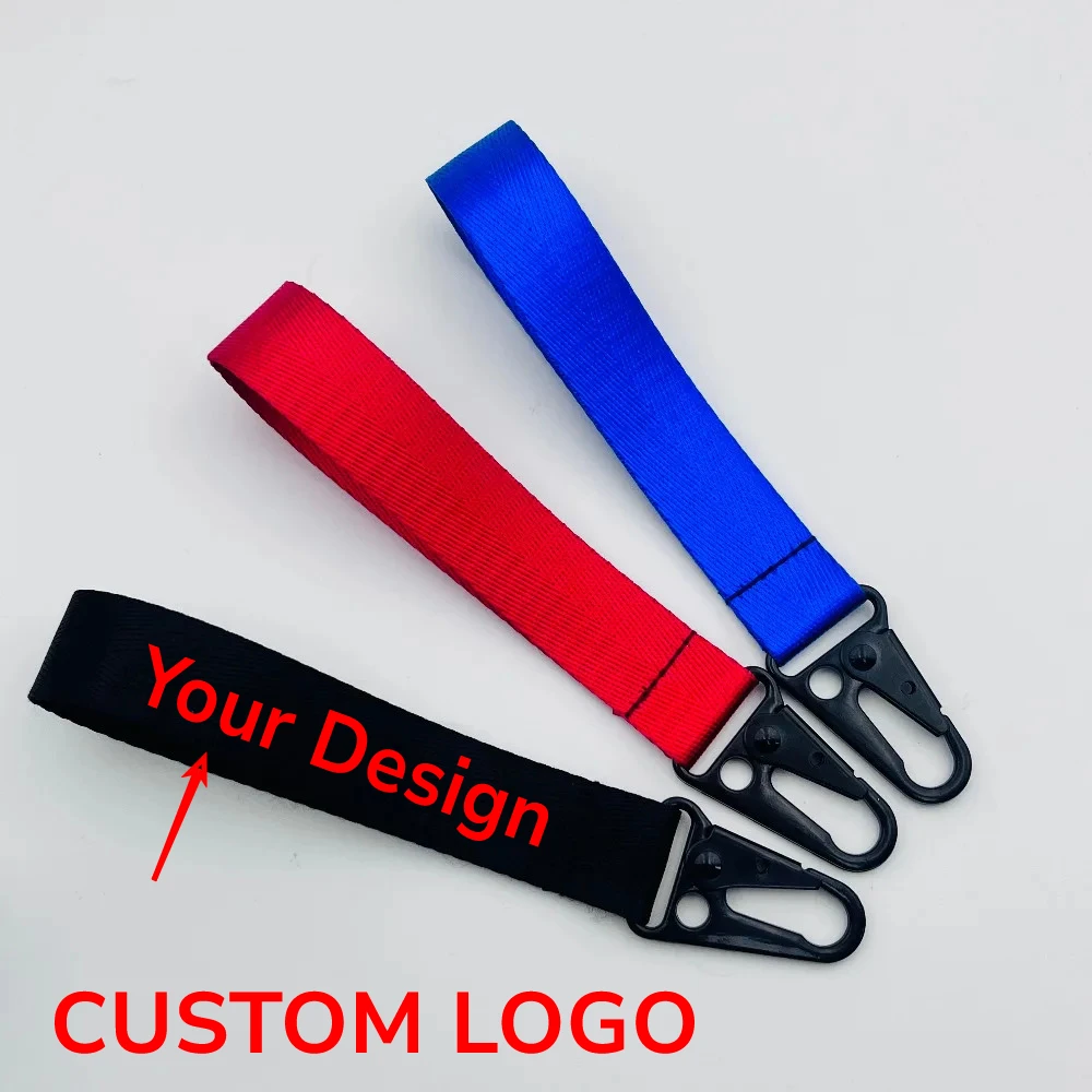 Handgelenk-Schlüsselband, Rucksack-Zubehör, Schlüsselanhänger, Mehrfarbiger Nylon-Gurtband-Riemen, Taktischer Adlerklauen-Clip, Schlüsselring, Geschenk – Detail 1
