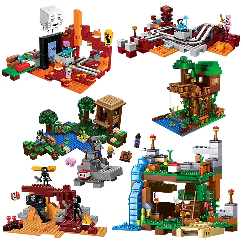 New The Villages House Pigs Alex Zombie Action Building Blocks Classic Model Sets Bricks Kids Kits Gift toys