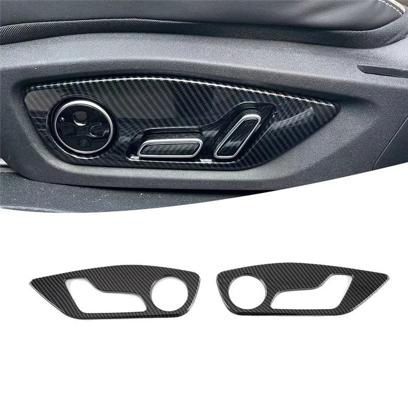 

Seat Adjustment Switch Trim Cover Decoration Carbon Fiber Look For BYD TANG-A67F