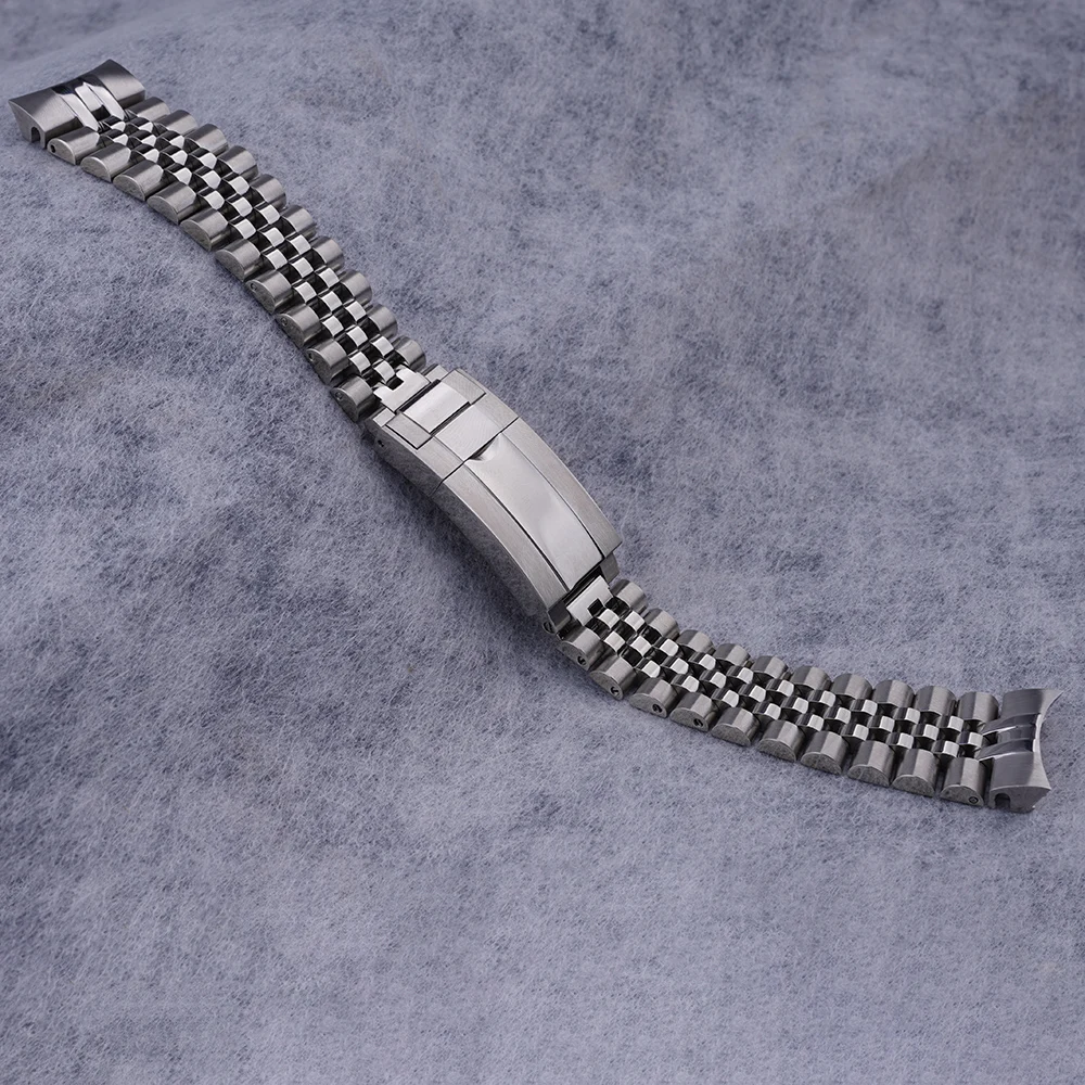 20mm Watch Band For Seiko 5 Sports SRPG27 SRPG29 SRPG31 SRPG35 37 39 SRPG41 42 Jubilee Solid CurvedEnd 316 Stainless Steel Strap