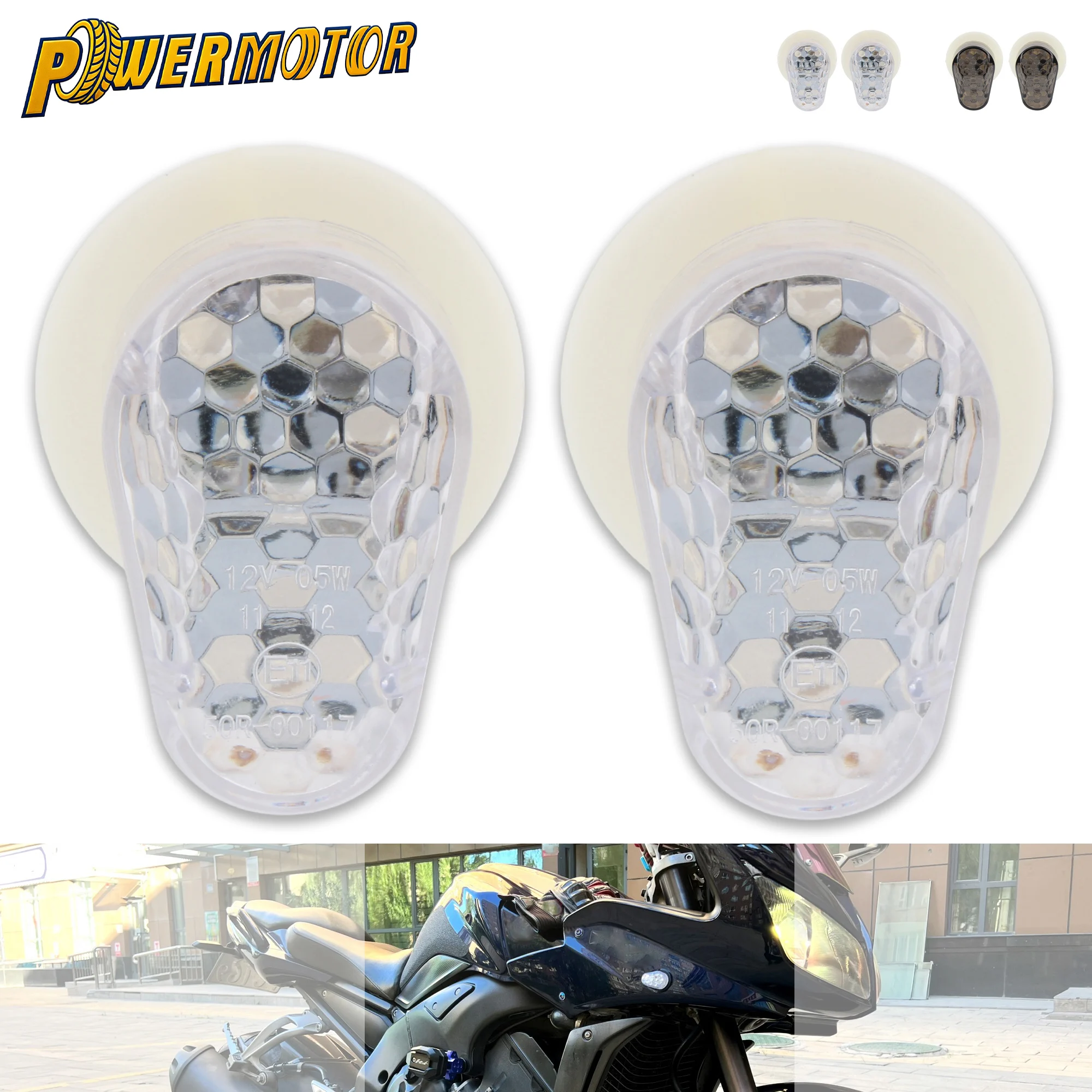 

1 Pair Motorcycle LED Turn Signal Mini Indicator Flashing Light For for Yamaha YZF R1 R6 YZF R6S FZ1S FAZER 1000 FZ6S FAZER 600