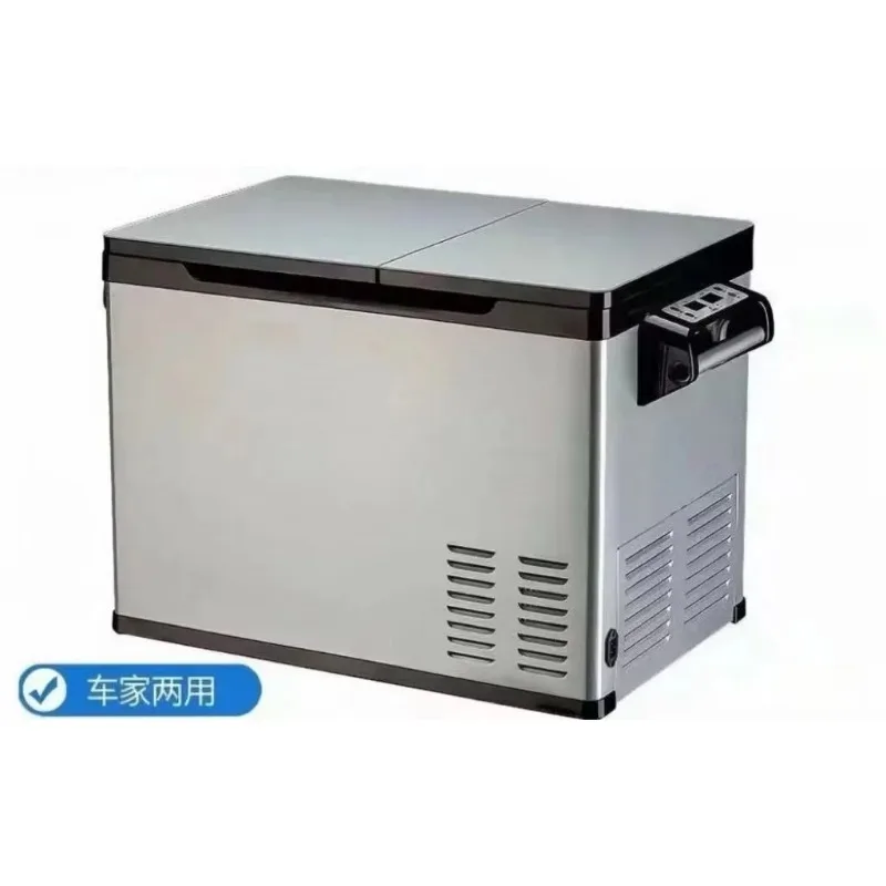 Portable Solar Compressor Cooler Box, 12V Car & 220V Household Dual Use Camping Refrigerator Freezer