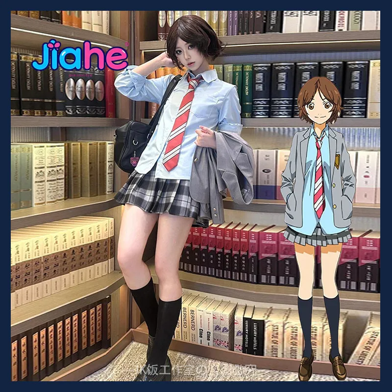 Your Lie in April Sawabe Tsubaki Anime Cosplay Costume Halloween Carnival Cute Campus JK Uniform Sailor Skirt for Men Women