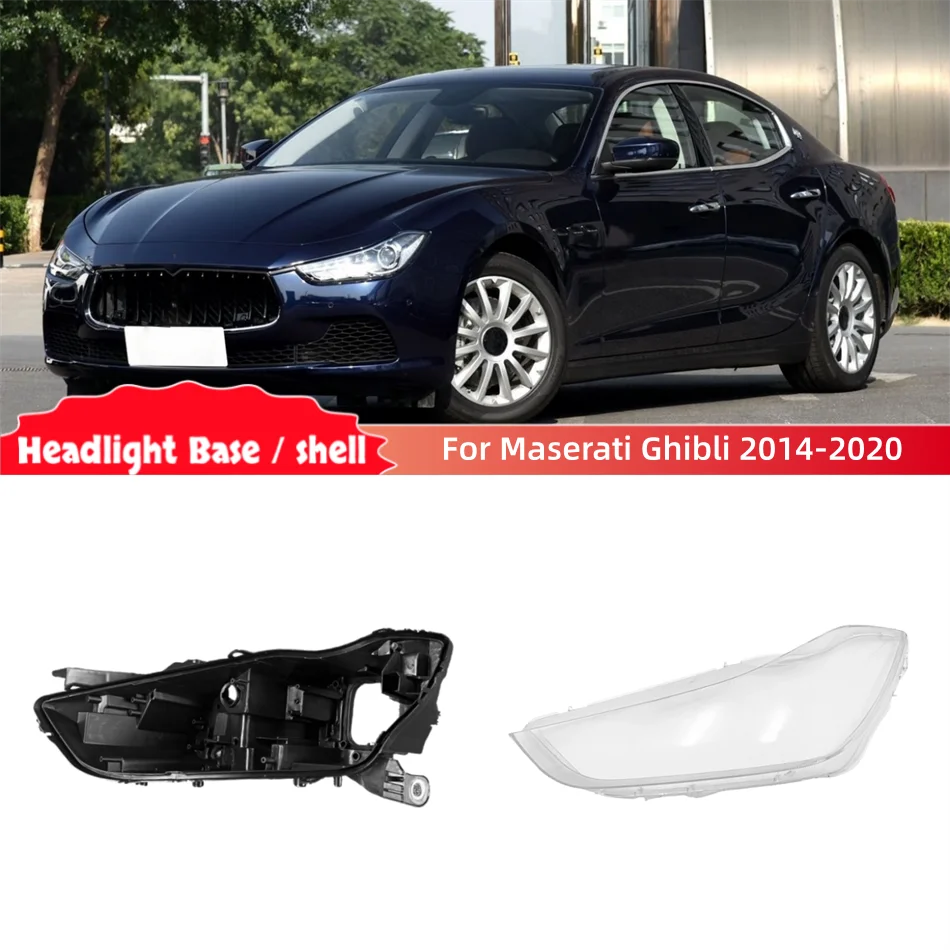 

For Maserati Ghibli 2014 2015 2016 2017 2018 2019 2020 Accessories Cars Base Head Lamp Shell Light Bulb Holder Glass Lamp Shell