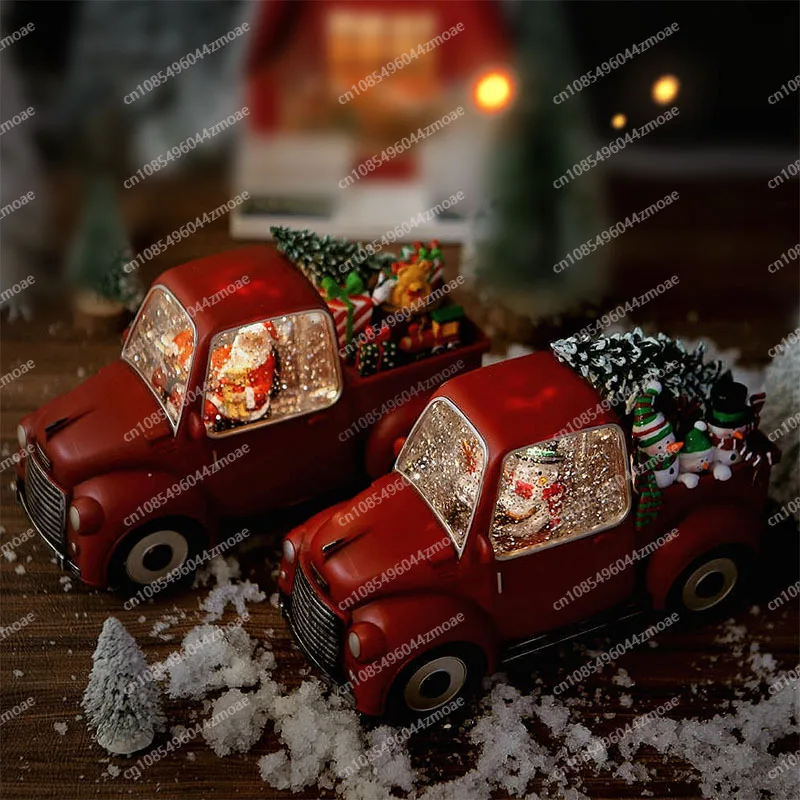 عشية عيد الميلاد صندوق تشغيل الموسيقى صندوق تشغيل الموسيقى كريستال الكرة سانتا كلوز هدية عيد ميلاد الأطفال ترتيب المشهد #2