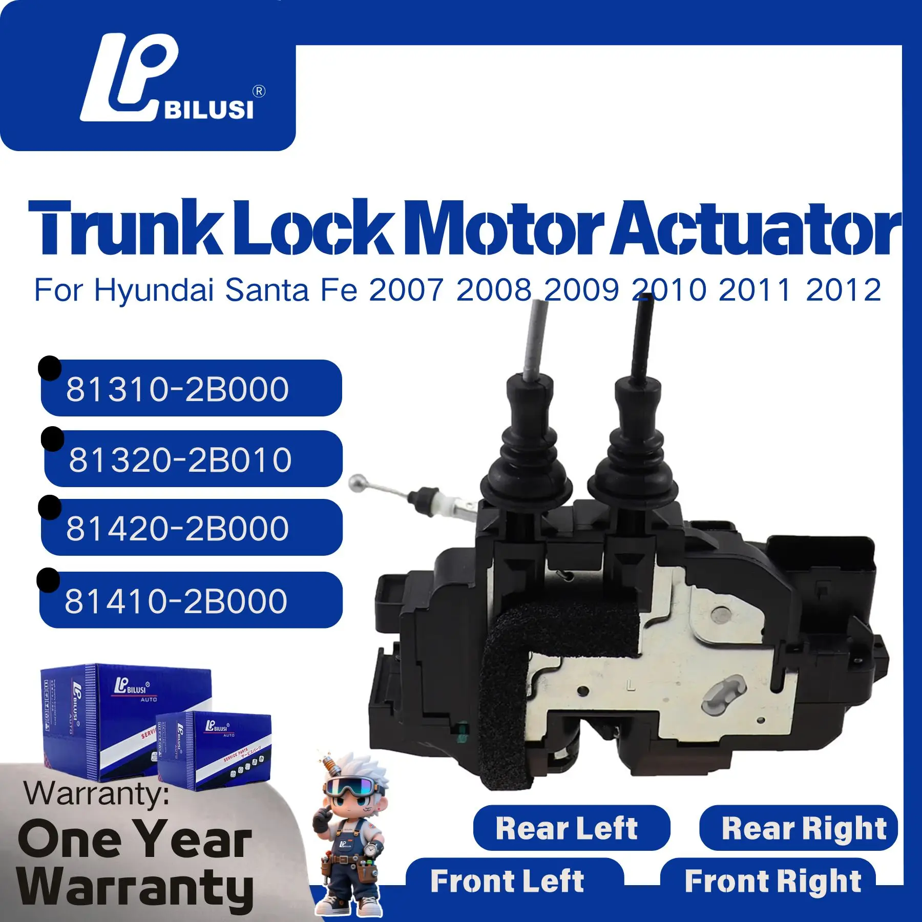 

81310-2B000 Car Door Lock Actuator Latch For Hyundai Santa Fe 2007 2008 2009 2010 2011 2012 81320-2B010 81420-2B000 81410-2B000