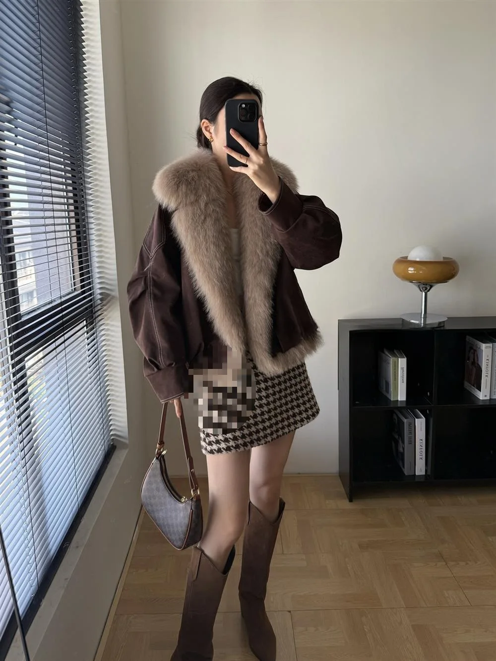 2026 Winter New Solid Color Fur Collar Splicing Versatile Short Jacket Women's Long-sleeved Parker Thickened Down Cotton Jacket