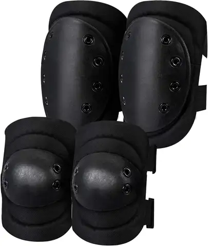 Military Tactical Knee Pad Elbow Pad Set Airsoft Knee Elbow Protective Pads Combat Paintball Skate Outdoor Sports