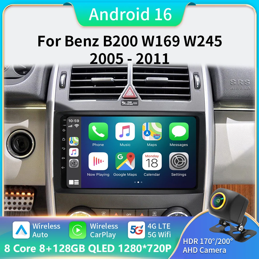 

Android 16 Car Radio For Mercedes Benz B200 Sprinter W906 W639 AB Class W169 W245 Viano Vito Multimedia GPS Stereo Video Player