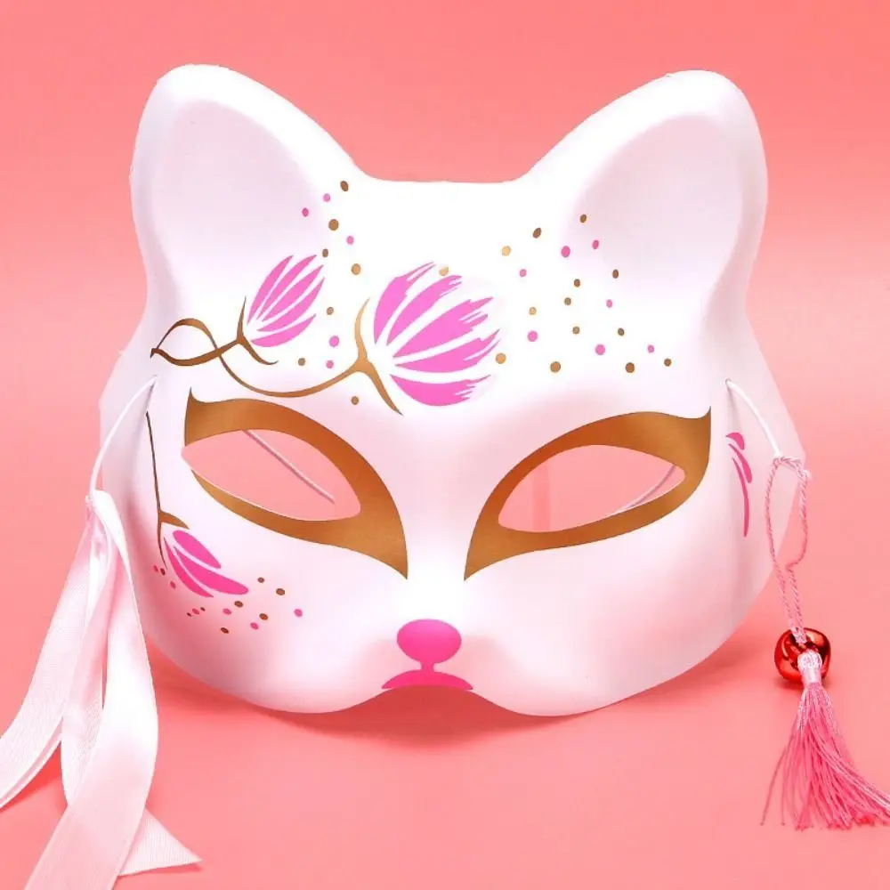2 pçs portátil anime japonês raposas máscara pintados à mão anime festa adereços cosplay requintado anime cosplay acessórios festival