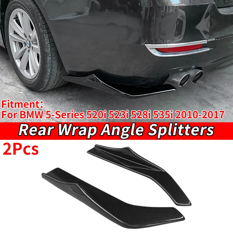 

Car Rear Bumper Splitters Trunk Lip Spoiler Wing Diffuser Wrap Angle Protector For BMW 5 Series F18 F10 520i 528i 535i 2010-2017