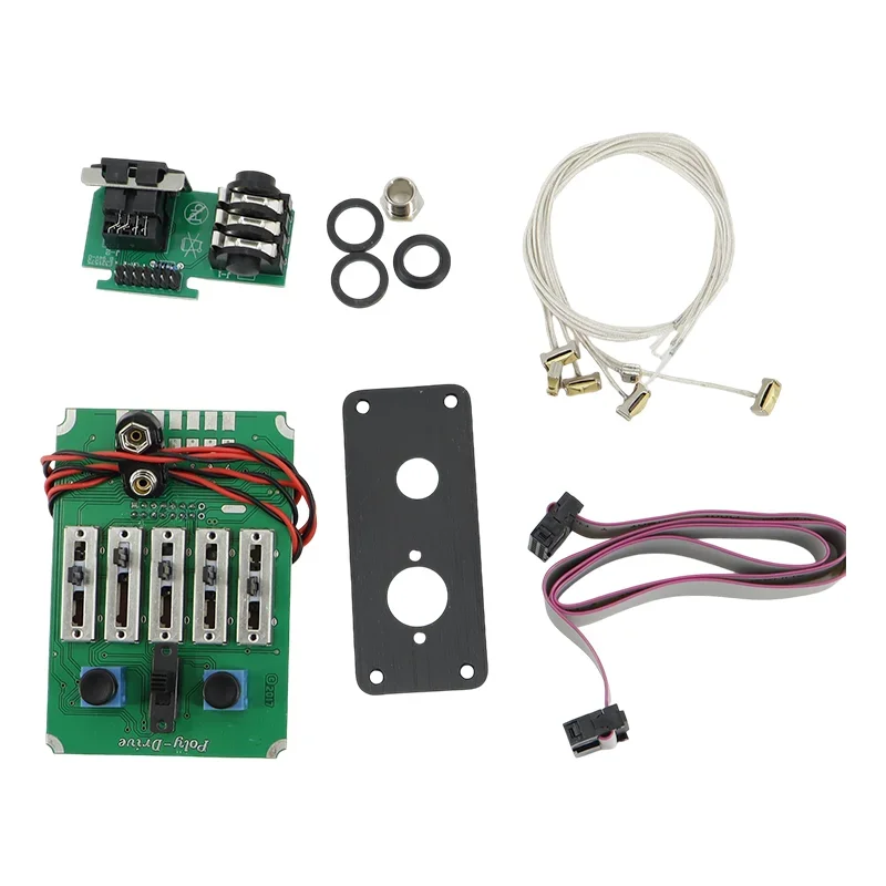 Guitar 5-Band Preamp EQ Pickup Piezo Transducer Volume Tone Control Preamp System Acoustic Guitar Parts Replacement with Tuner