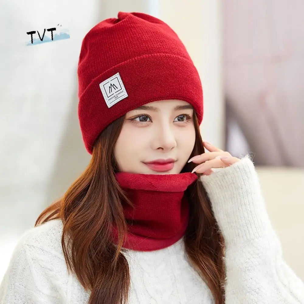 قبعة إيرفلاب قبعة مرنة ووشاح بدلة عصرية على الطراز الكوري بلوفر شتوي قبعة كل مباراة قبعة صغيرة ناعمة هدايا