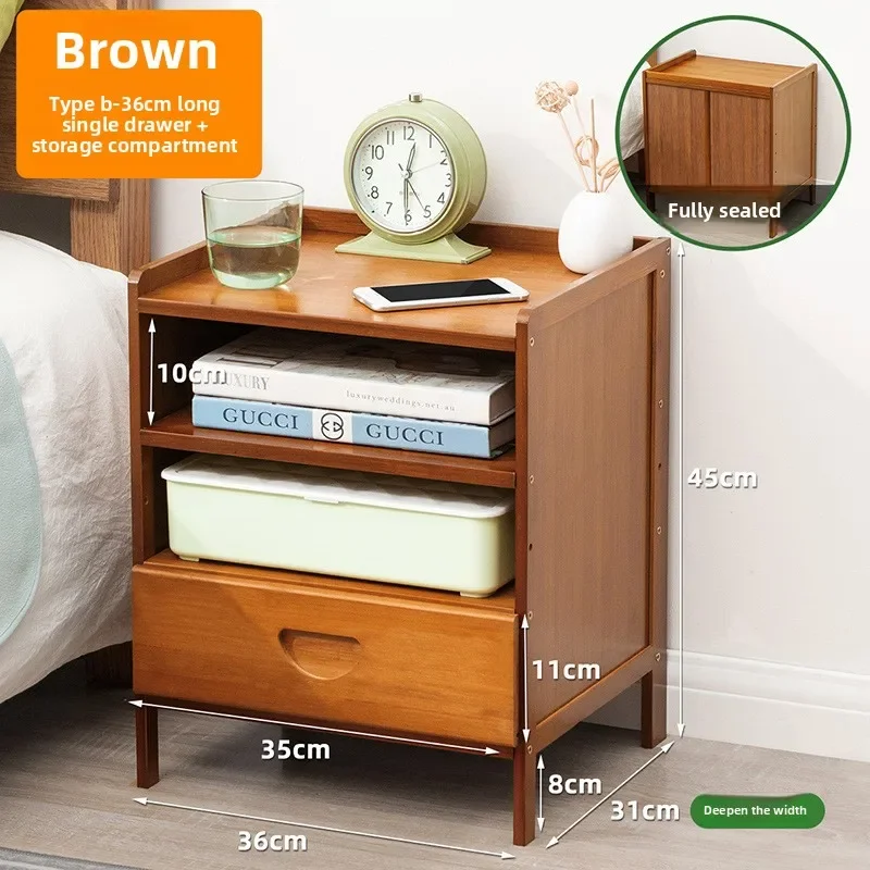 Stable Bedside table Simple solid wood small cabinet Light luxury storage cabinet Bedroom bedside European modern mini