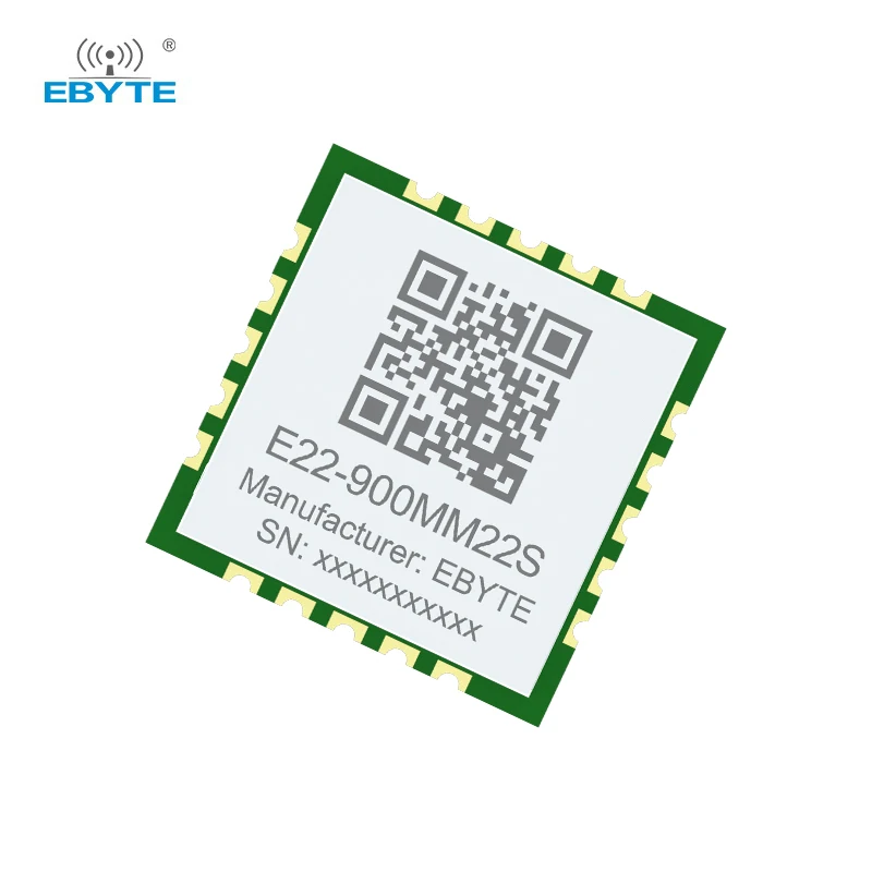 Módulo SX1262/1268 LoRa 868/915/433MHz EBYTE E22-400MM22S/ E22-900MM22S tamaño ultrapequeño IPEX/agujero de sello 21,5dBm 7KM módulo SMD