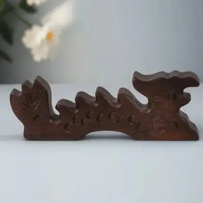 

Wooden Chinese Calligraphy Supplies Pen Holder Stand for Desk Home Office Decor Retro Style Brush Rack Writing for Stationery