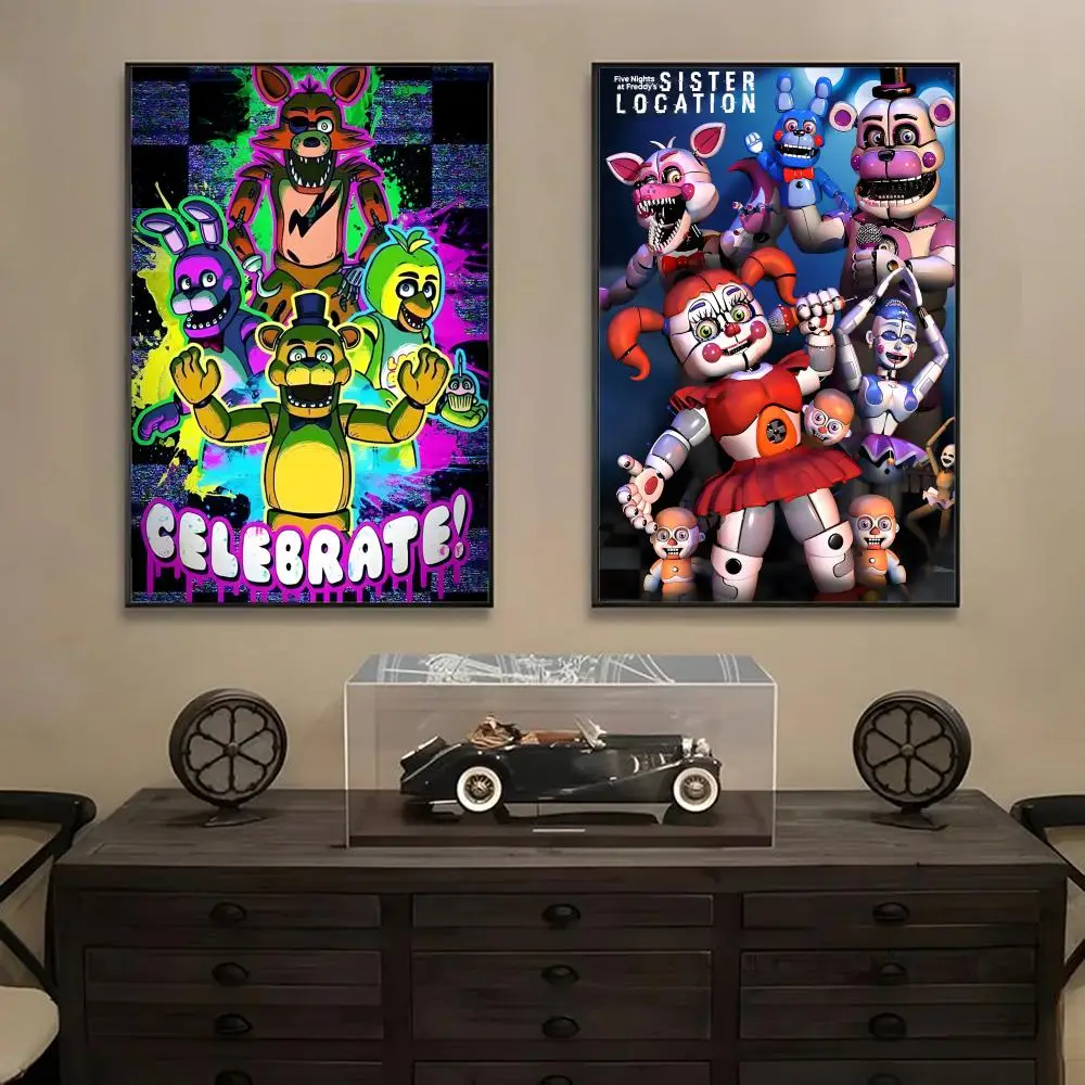 F-five GAME N-nights Poster Home Living Bed Room Bar Hallway Sticky Wall Art Printing Aesthetic Decor