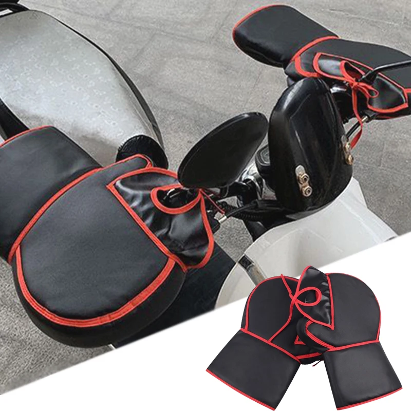 

Защитный мотоциклетный скутер, толстый теплый руль, муфта, ручка, муфта, непромокаемая зимняя теплая ручка для верховой езды, термочехол, перчатки