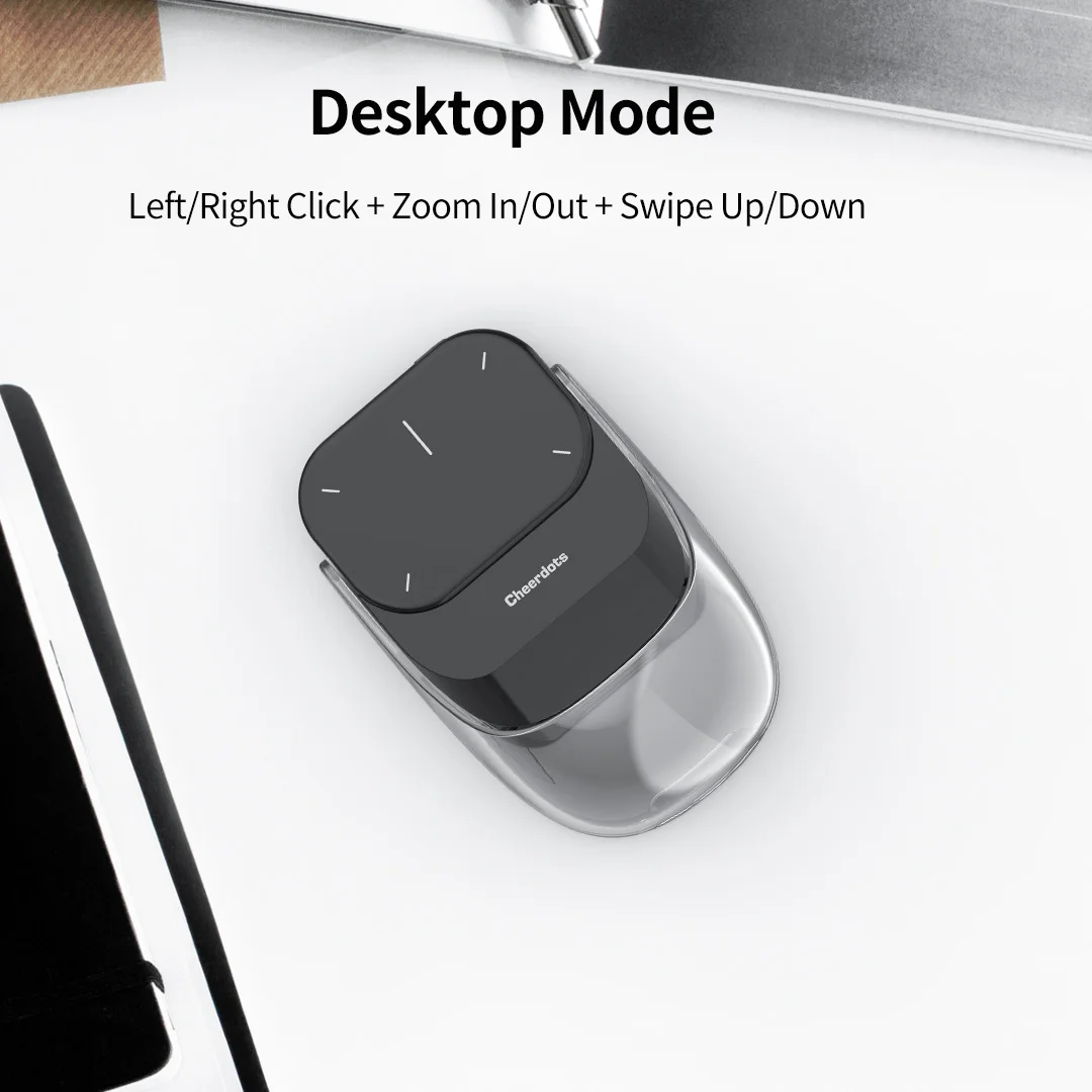 Magnetic Split-Design Bluetooth Mouse Rechargeable Touch and Click Functionality Laser Presentation Conference Air Mouse