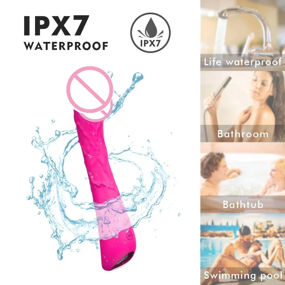 Redshark Consolador enorme realista Vibrador de punto G Estimulador de clítoris Juguete sexual para mujeres - Vibrador realista para el placer de las mujeres