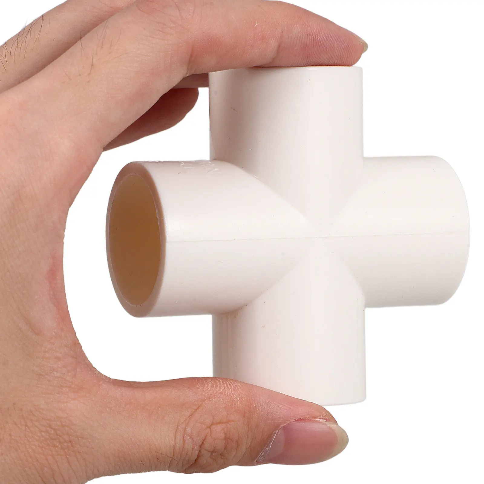 10pcs White PVC Internal Wire Pipe Joint Connectors for Plumbing Tubing Fittings