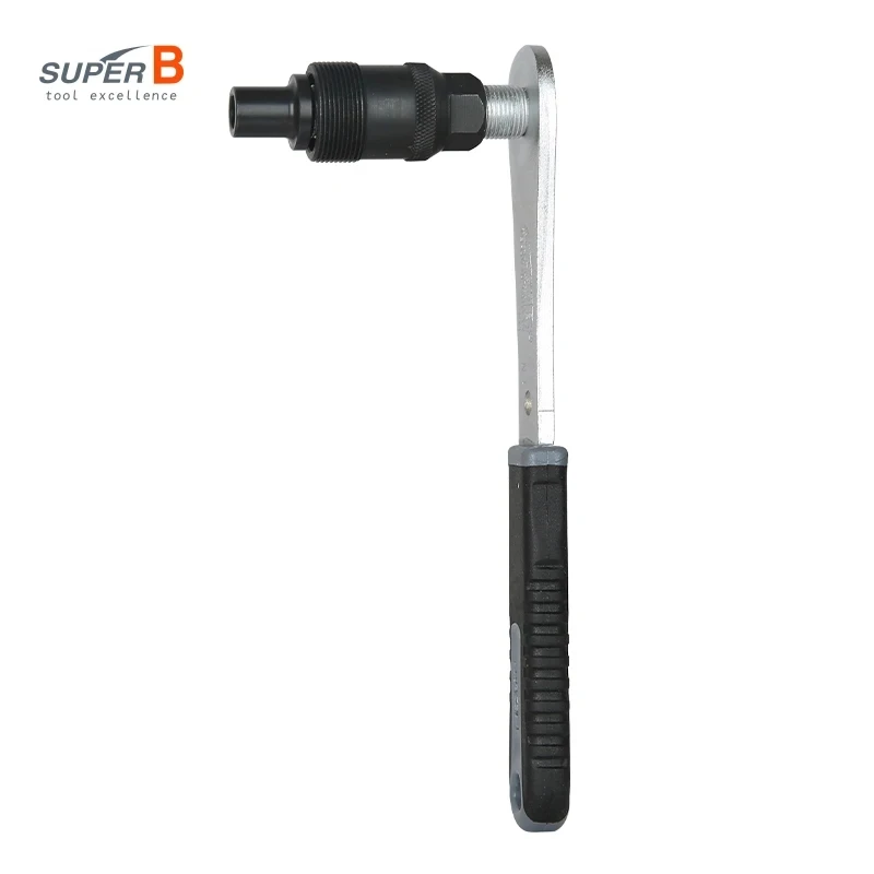 Super B Bicycle Repair Tool 2 In 1 Cotterless Crank Tool MTB Bike Square Spline Crank Removal Tool with Molded Handle