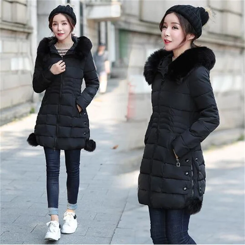 Faux Fur Parkas Women New Winter Down Cotton Jacket Women Thick Snow Wear Winter Coat Lady Clothing Female Jackets Parkas