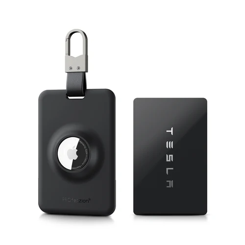 Para tarjetas de llave Tesla, soporte Airtag diseñado para modelo 3 Y S X, Compatible con tarjetas de llave Tesla con llavero con funda AirTag antipérdida