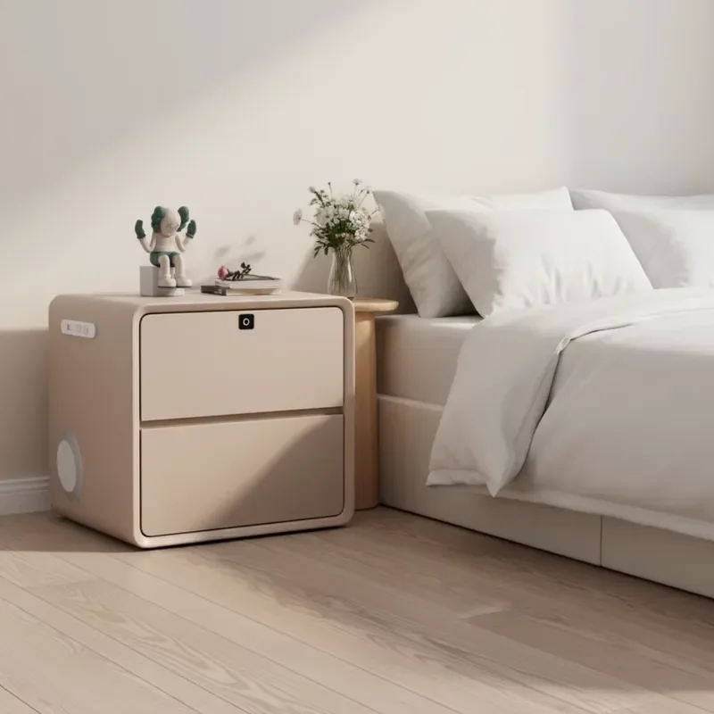 Limited-time Deals Simple Luxurious Wooden Nightstand with Drawers Multi Functional Side Cabinet Bedroom Storage Cabinet