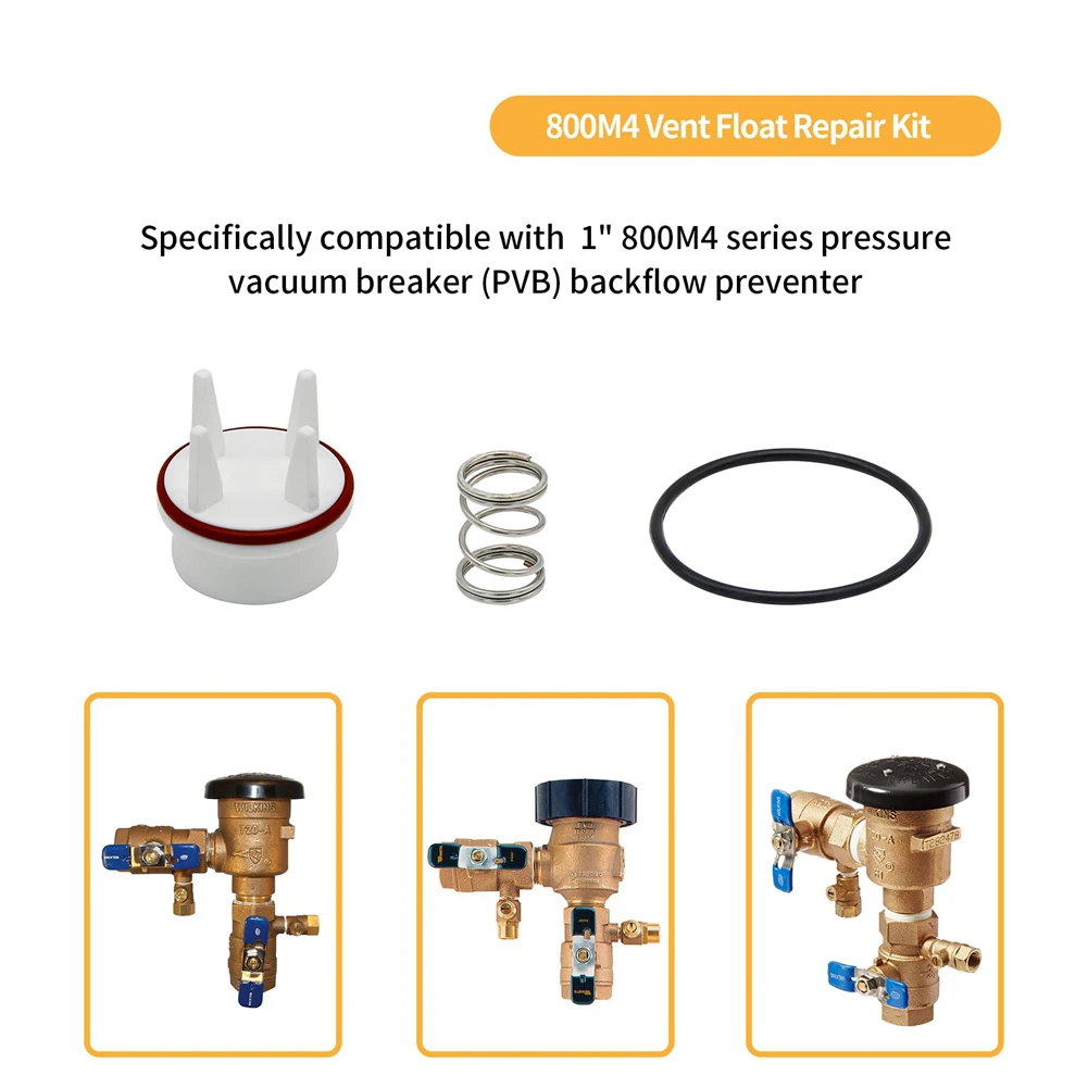 -[33A Tvdae] Watts 1 Inch 800QT Backflow Valve Vent Float Repair Kit 800M4, Substitute Parts 0887715 887715 800M4-FR-V1