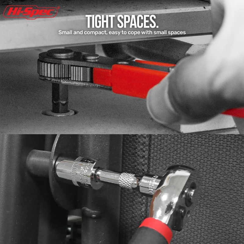 Hi-Spec 126 in 1 Ratchet Socket Set 1/4 Adjustable Socket Wrench CRV Screwdriver Bit Set Household Hand Car Repair Tool Set Kit