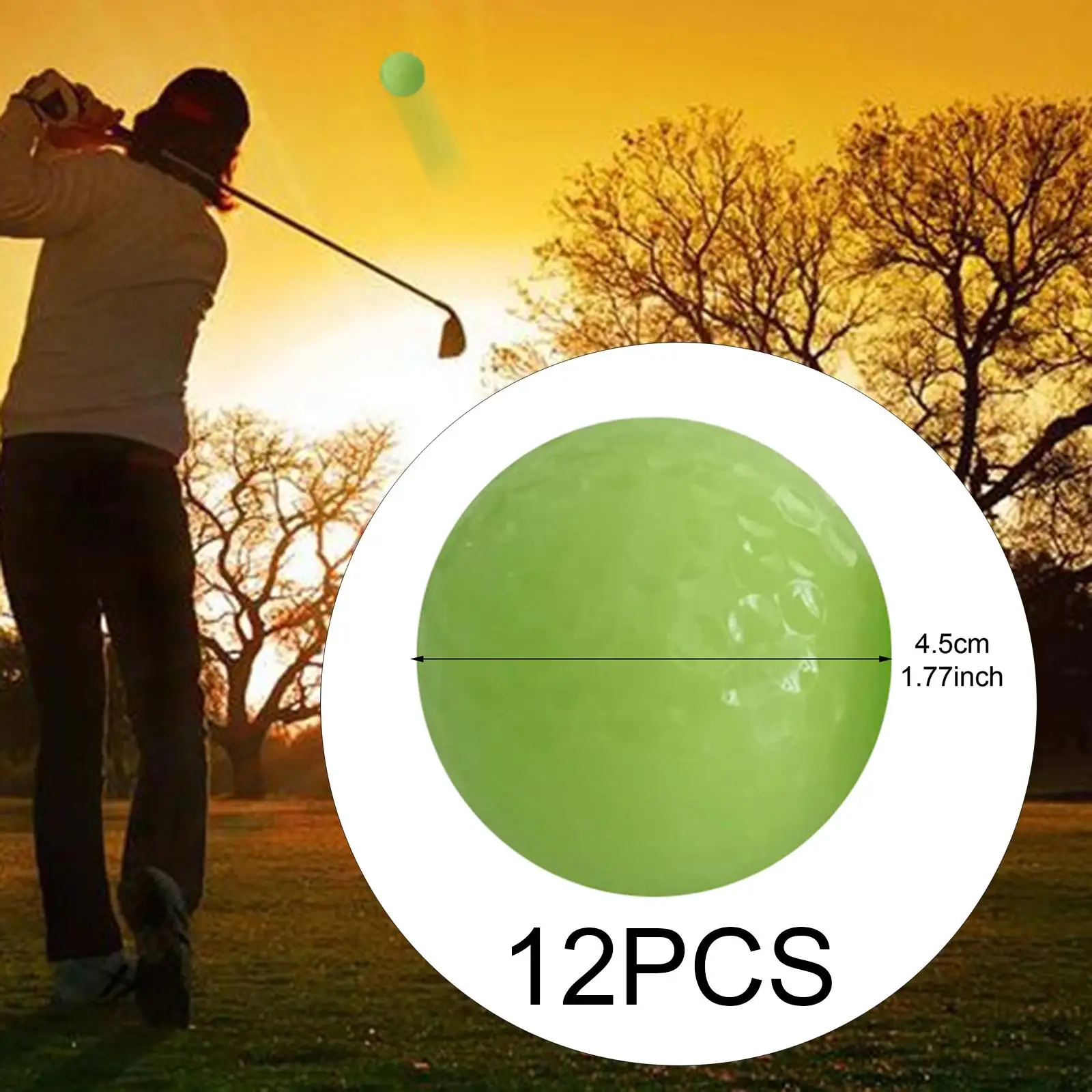 

12x Luminous Night Golf Balls,Golf Night Glow Balls Long Term Golf Ball for Golfer Gift Tournament Practice