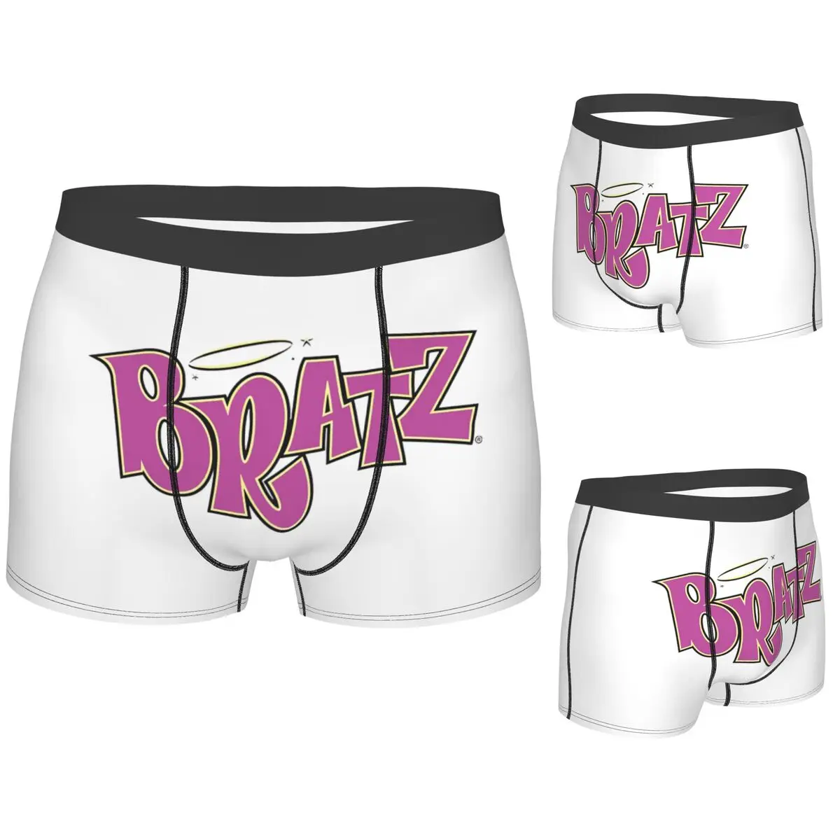 

Boxer Underpants Shorts Bratz Logo Panties Male Breathable Underwear for Homme Man Boyfriend Gift