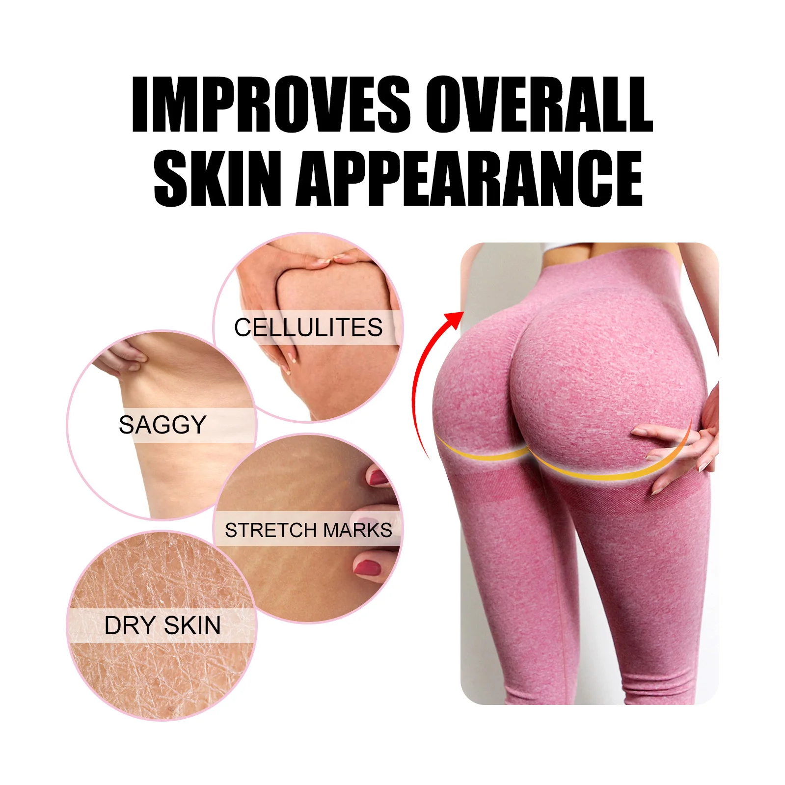 Sexy buttocks with large essential oil for women to effectively lift, tighten, and beautify buttocks