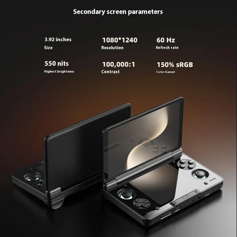 Consola de Juegos Portátil AYN Thor con Pantalla OLED Dual de 6», CPU Qualcomm Snapdragon, Android 13, Batería de 6000 mAh y Hall Stick 3