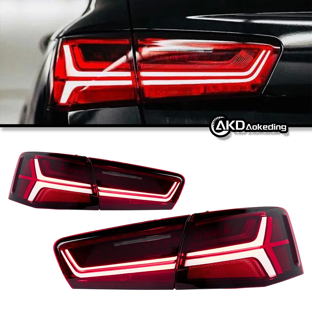 AKD Car Styling for A6 Tail Lights 2012-2016 A6L Classic LED Tail Lamp LED DRL Dynamic Signal Brake Reverse auto Accessories