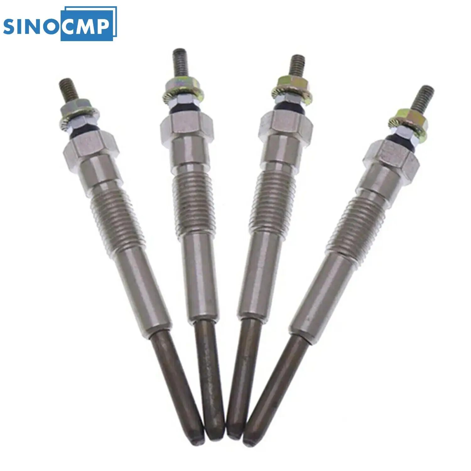 600-815-2761 6008152761 SINOCMP 4PCS 12V Pre-heat Plugs For Komatsu Forklifts 4D95 4D95S FD20-T11 FD25-T11